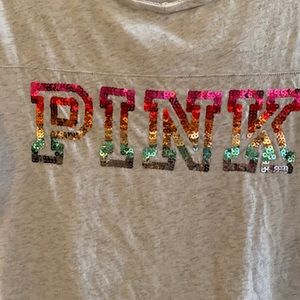 PINK RAINBOW sparkle tee